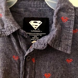 Boy’s Superman Button Down Shirt